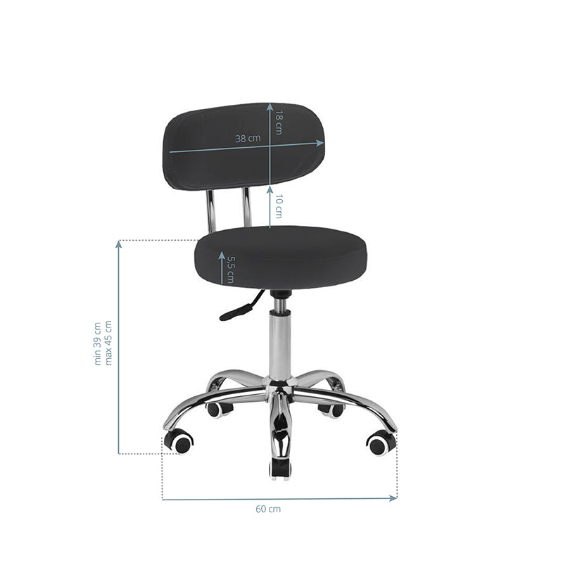 TABORET KOSMETYCZNY DO PEDICURE A-007 CZARNY