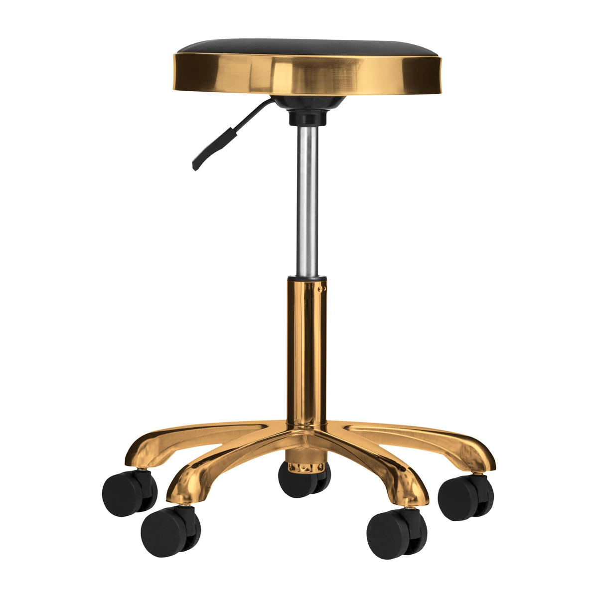 TABORET KOSMETYCZNY M-1640 ZŁOTO CZARNY