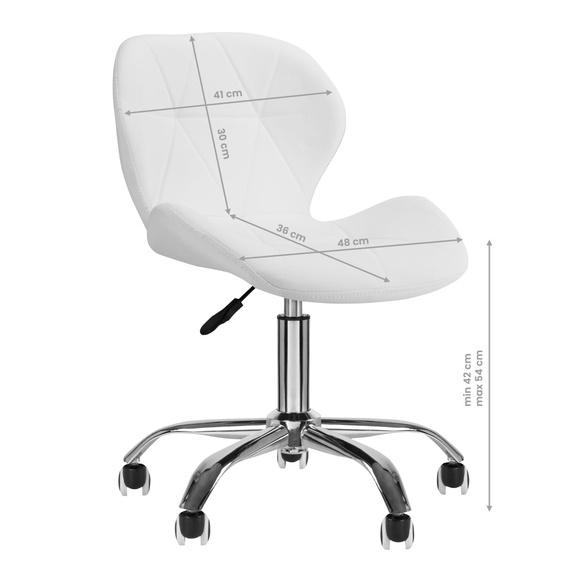 TABORET KOSMETYCZNY QS-06 BIAŁY