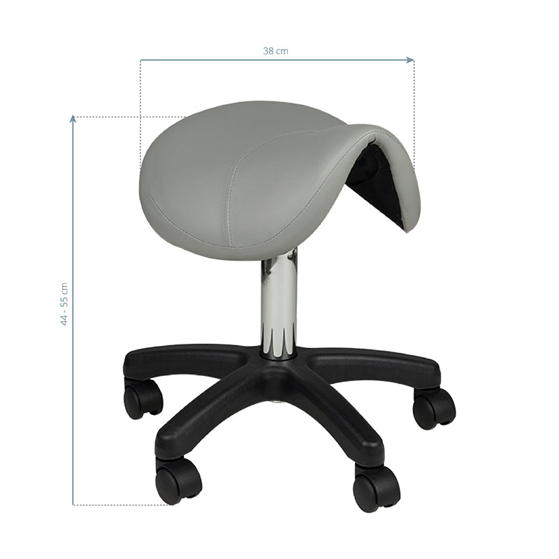 TABORET KOSMETYCZNY SIODŁO AM-301 BIAŁY
