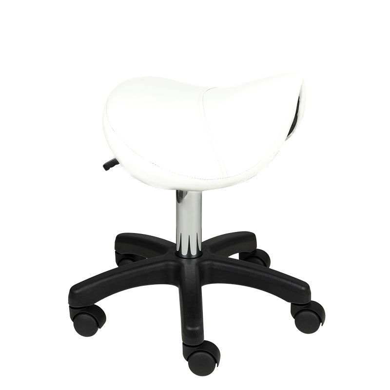 TABORET KOSMETYCZNY SIODŁO AM-301 WHITE