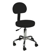 TABORET KOSMETYCZNY Z OPARCIEM AM-9934 BLACK