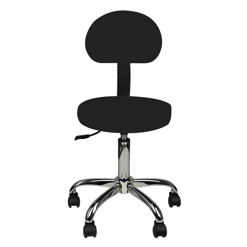TABORET KOSMETYCZNY Z OPARCIEM AM-9934 BLACK