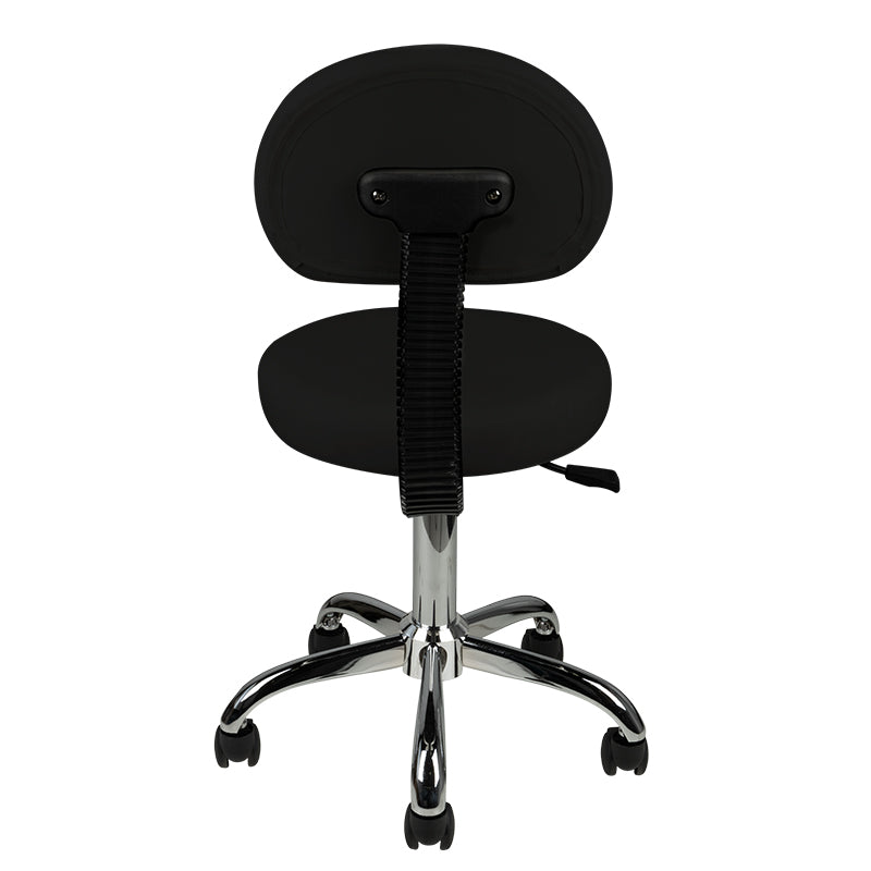 TABORET KOSMETYCZNY Z OPARCIEM AM-9934 BLACK