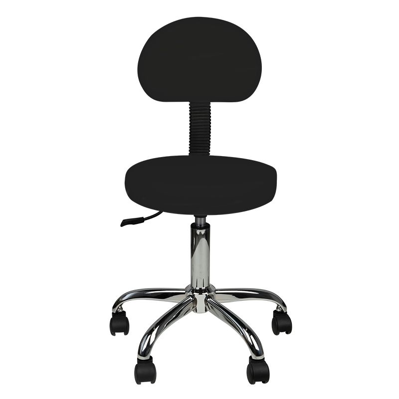 TABORET KOSMETYCZNY Z OPARCIEM AM-9934 CZARNY