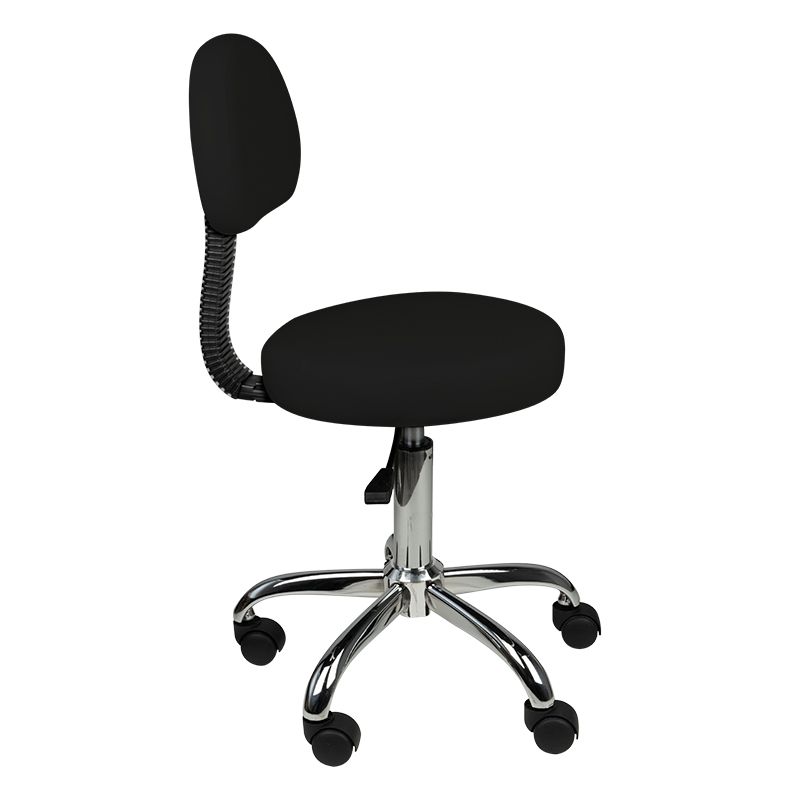 TABORET KOSMETYCZNY Z OPARCIEM AM-9934 CZARNY