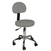 TABORET KOSMETYCZNY Z OPARCIEM AM-9934 GREY