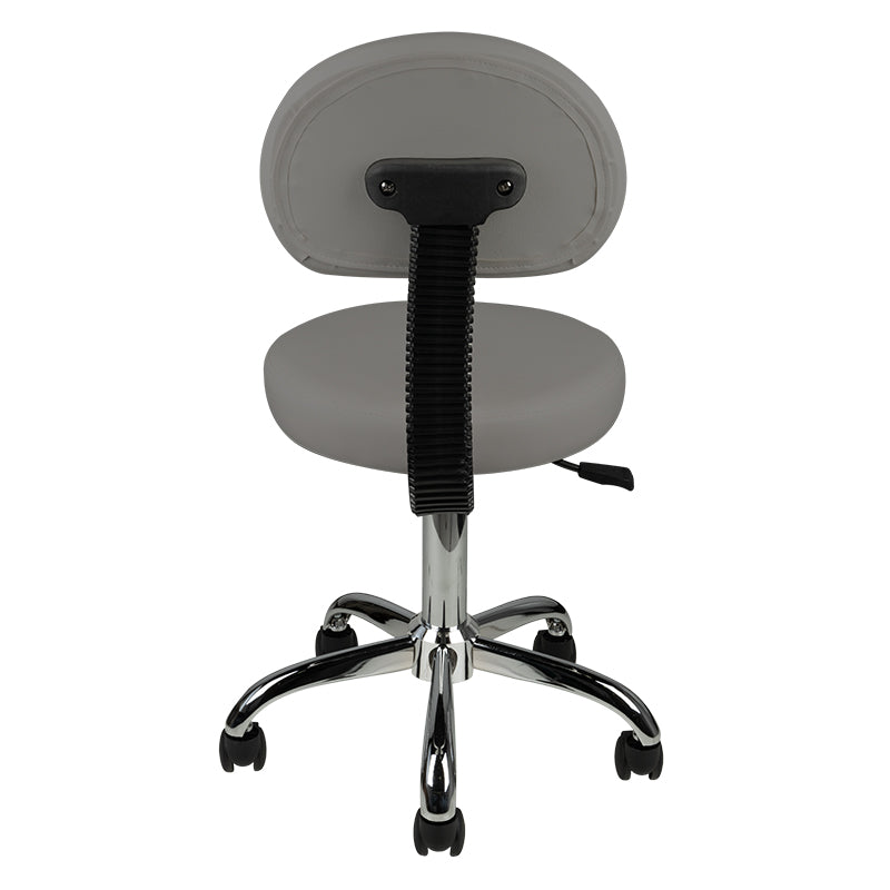 TABORET KOSMETYCZNY Z OPARCIEM AM-9934 GREY