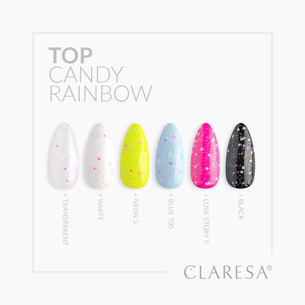 Claresa Top No Wipe Candy Rainbow 5g