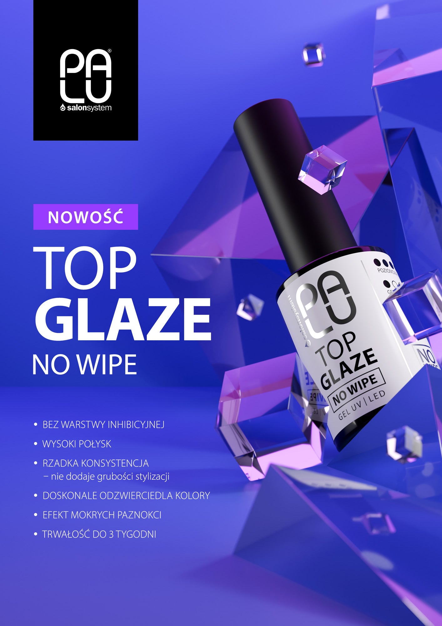 Palu - Top Do Lakierów Hybrydowych Glaze No Wipe 11g
