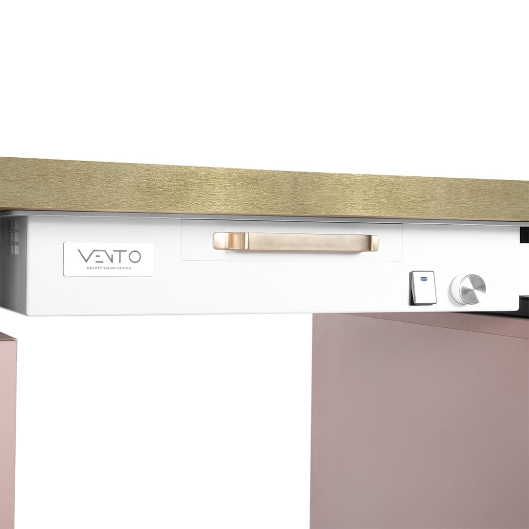 Vento Beauty Biurko Kosmetyczne Bellissimo Rosa Z Pochłaniaczem Pyłu Vento Pro Plus