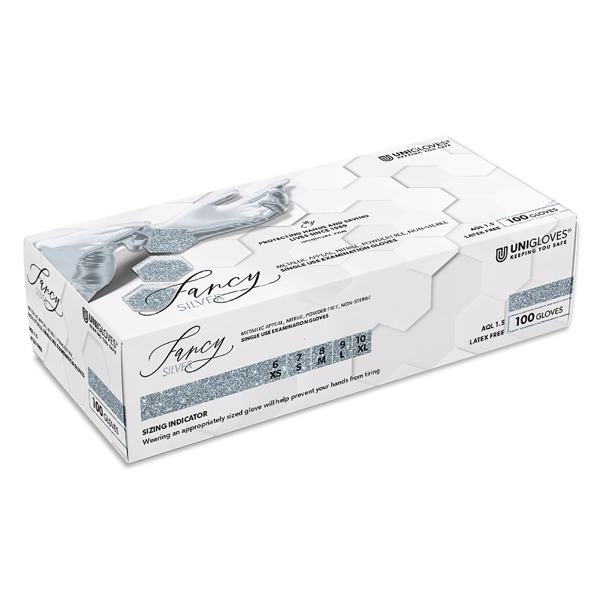 Unigloves Rękawiczki Nitrylowe 100 Sztuk - Fancy Silver
