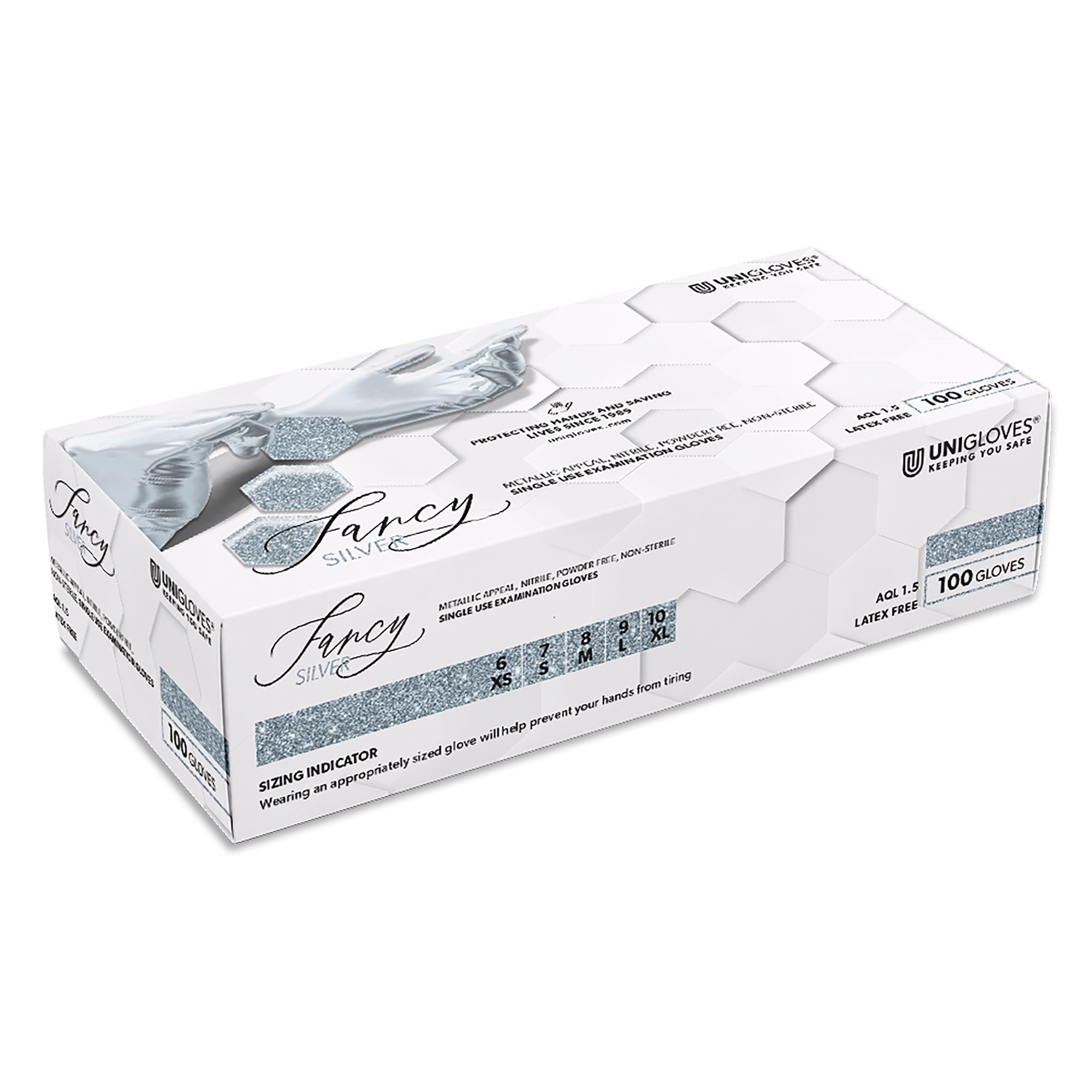 Unigloves Rękawiczki Nitrylowe 100 Sztuk - Fancy Silver