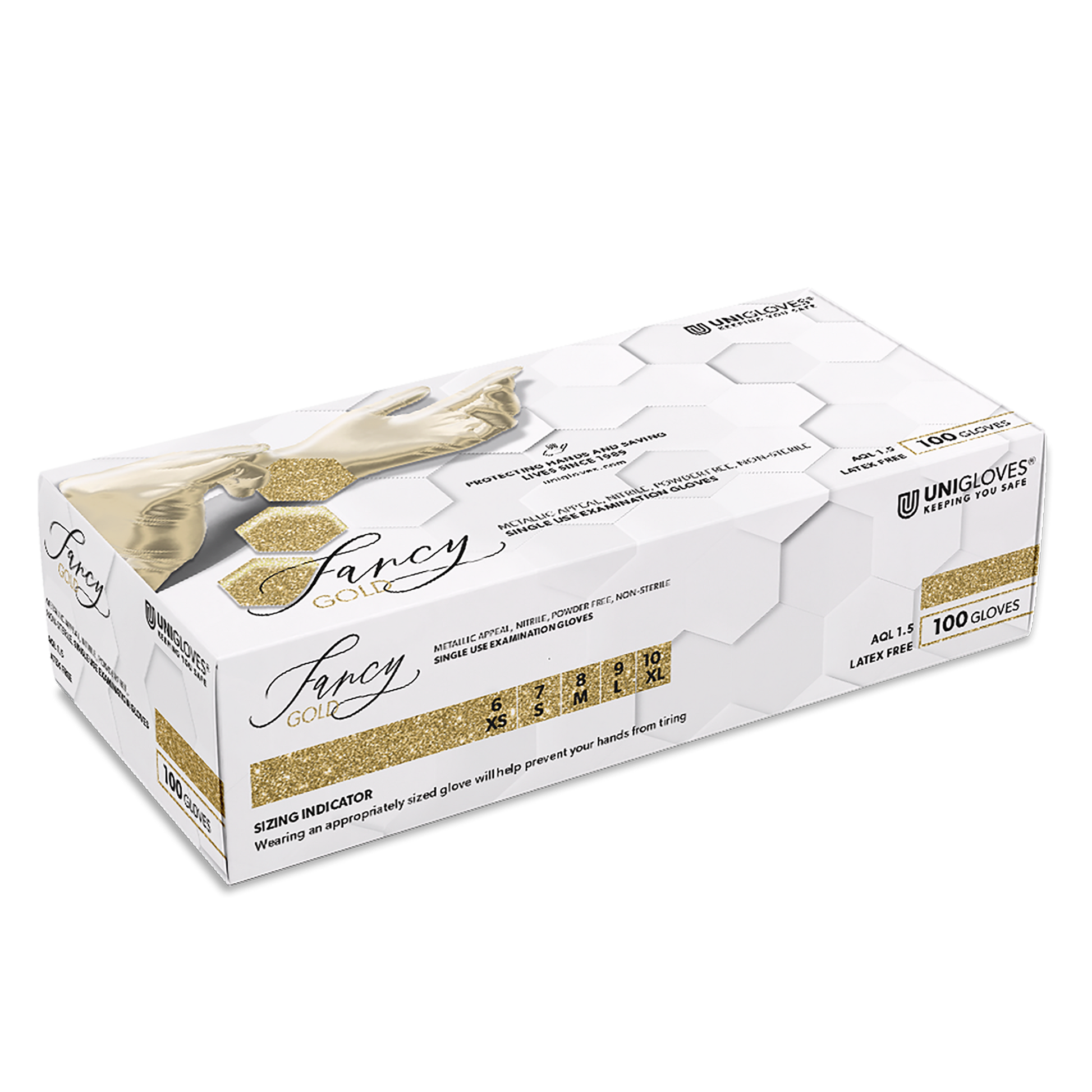 Unigloves Rękawiczki Nitrylowe 100 Sztuk - Fancy Gold