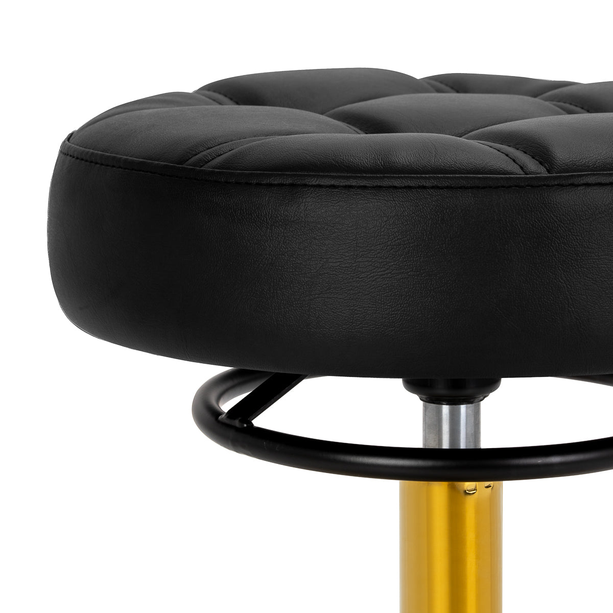 Taboret fryzjerski Gabbiano D054G czarno-złoty