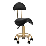 Taboret kosmetyczny 6001-G złoto - czarny 2 gat