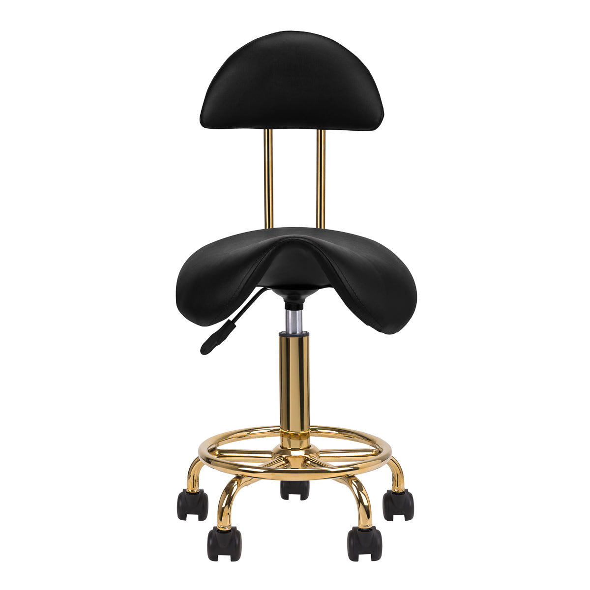 Taboret kosmetyczny 6001-G złoto - czarny 2 gat