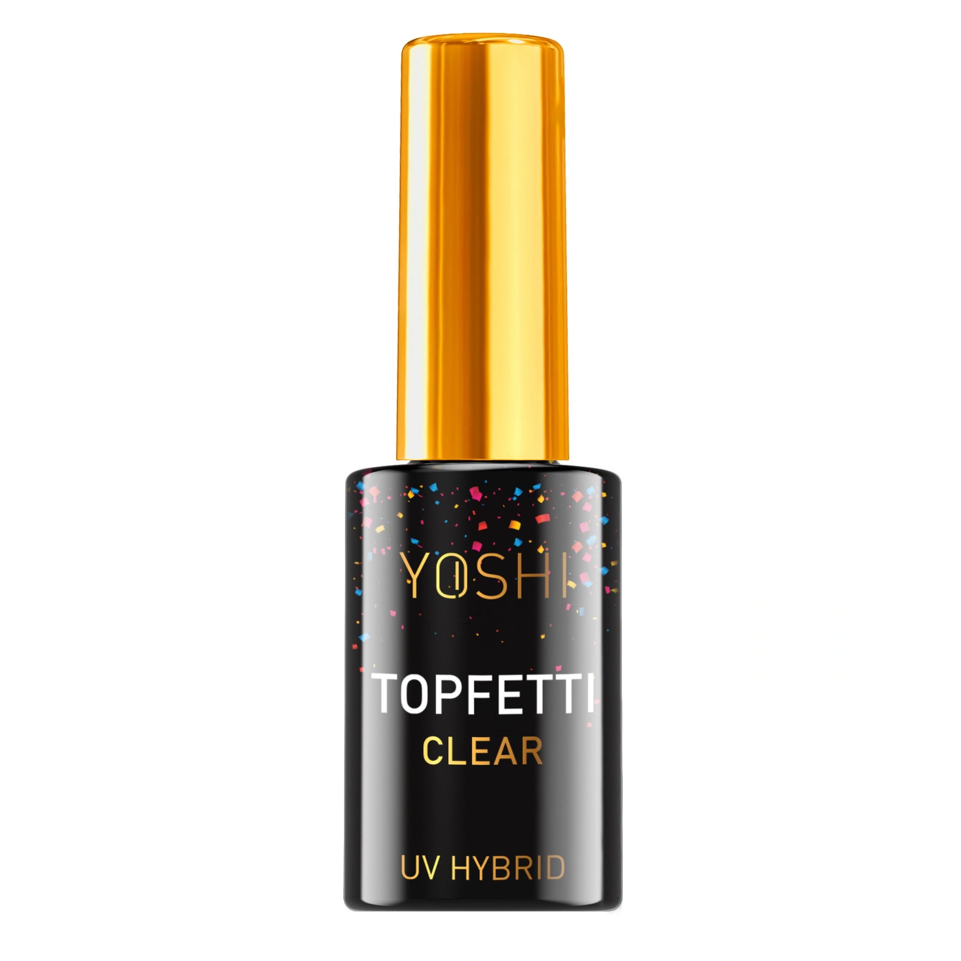 Yoshi - Uv Top Topfetti Clear Top Z Kolorową Drobiną, Wykończenie Błysk 10ml