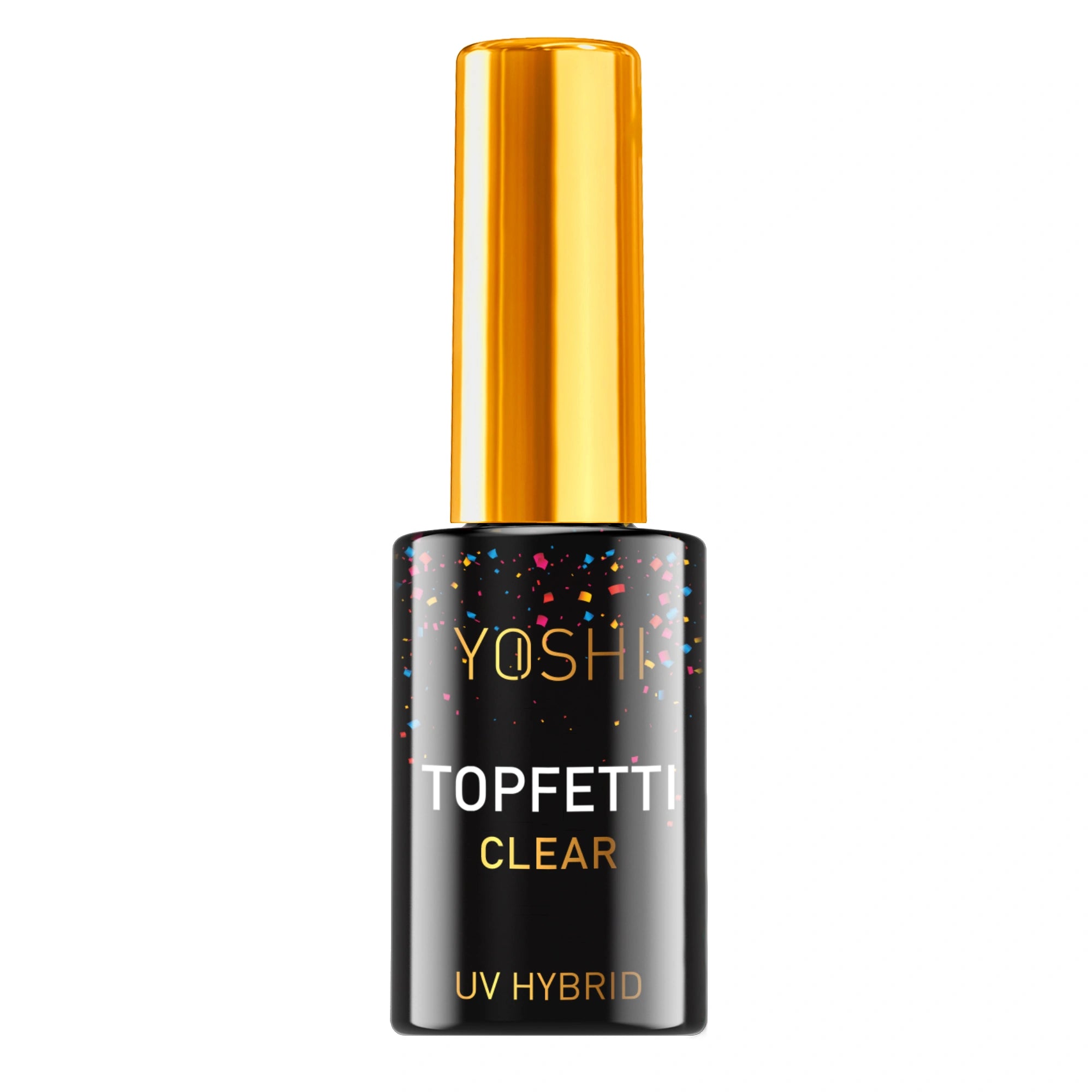 Yoshi - Uv Top Topfetti Clear Top Z Kolorową Drobiną, Wykończenie Błysk 10ml