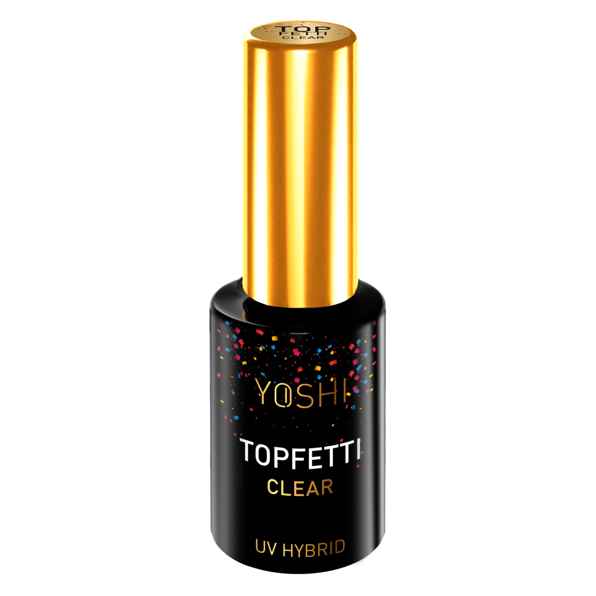 Yoshi - Uv Top Topfetti Clear Top Z Kolorową Drobiną, Wykończenie Błysk 10ml