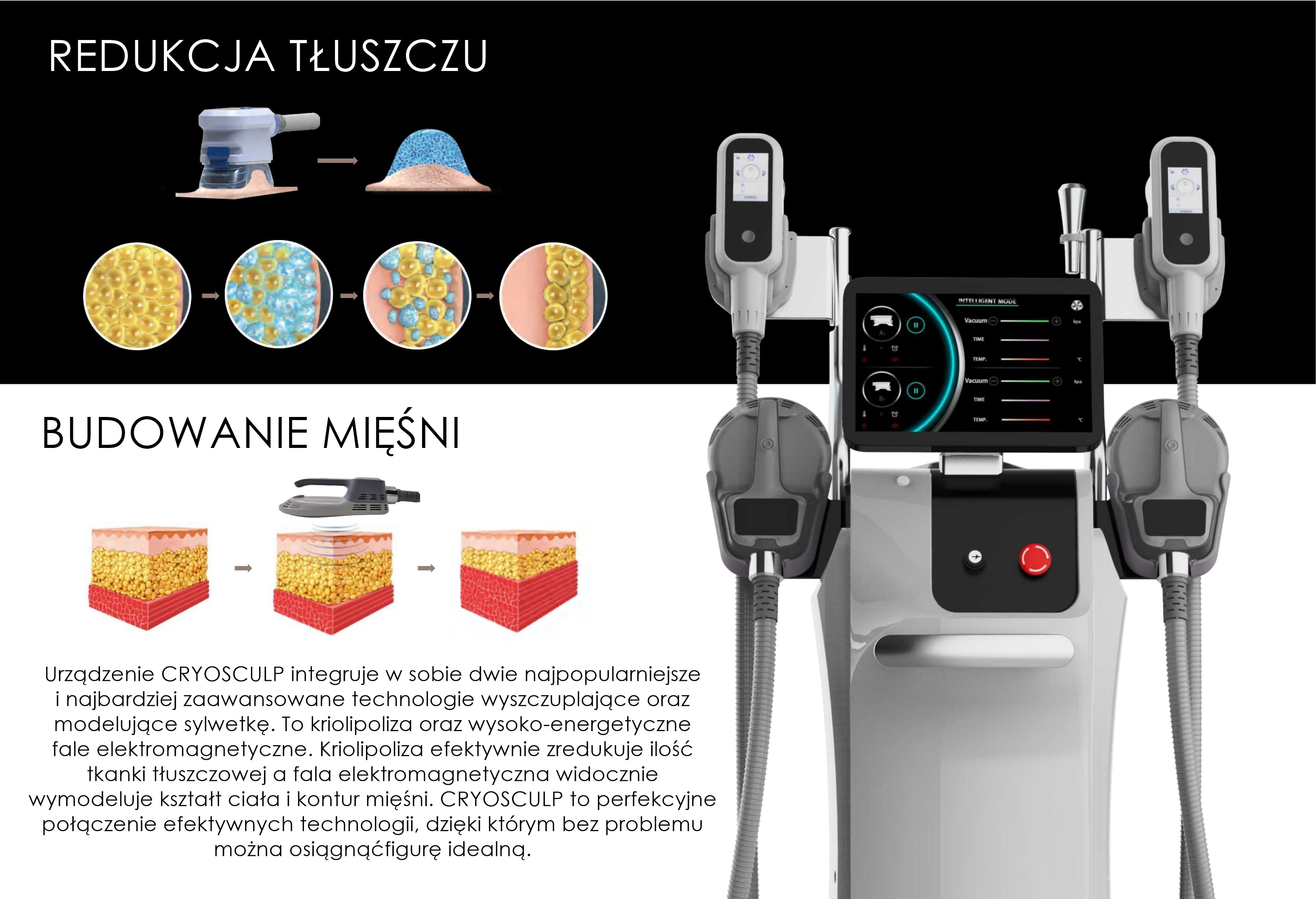 Urządzenie Kosmetyczne - CryoSculp Kriolipoliza + Fala Elektromagnetyczna