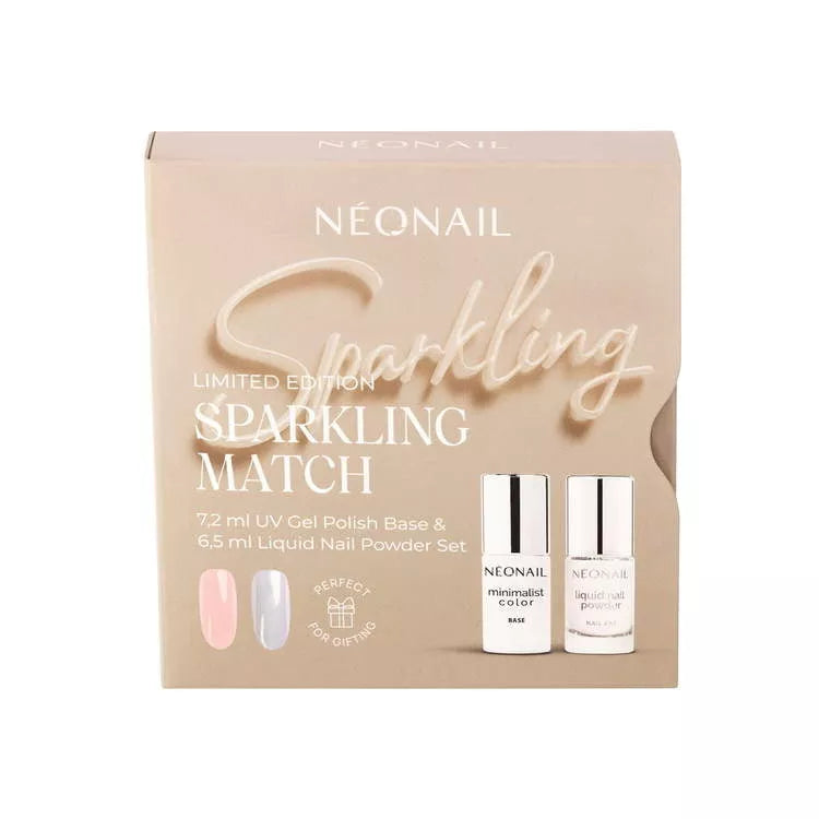 NeoNail Zestaw Baza Hybrydowa I Pyłek W Płynie Sparkling Match