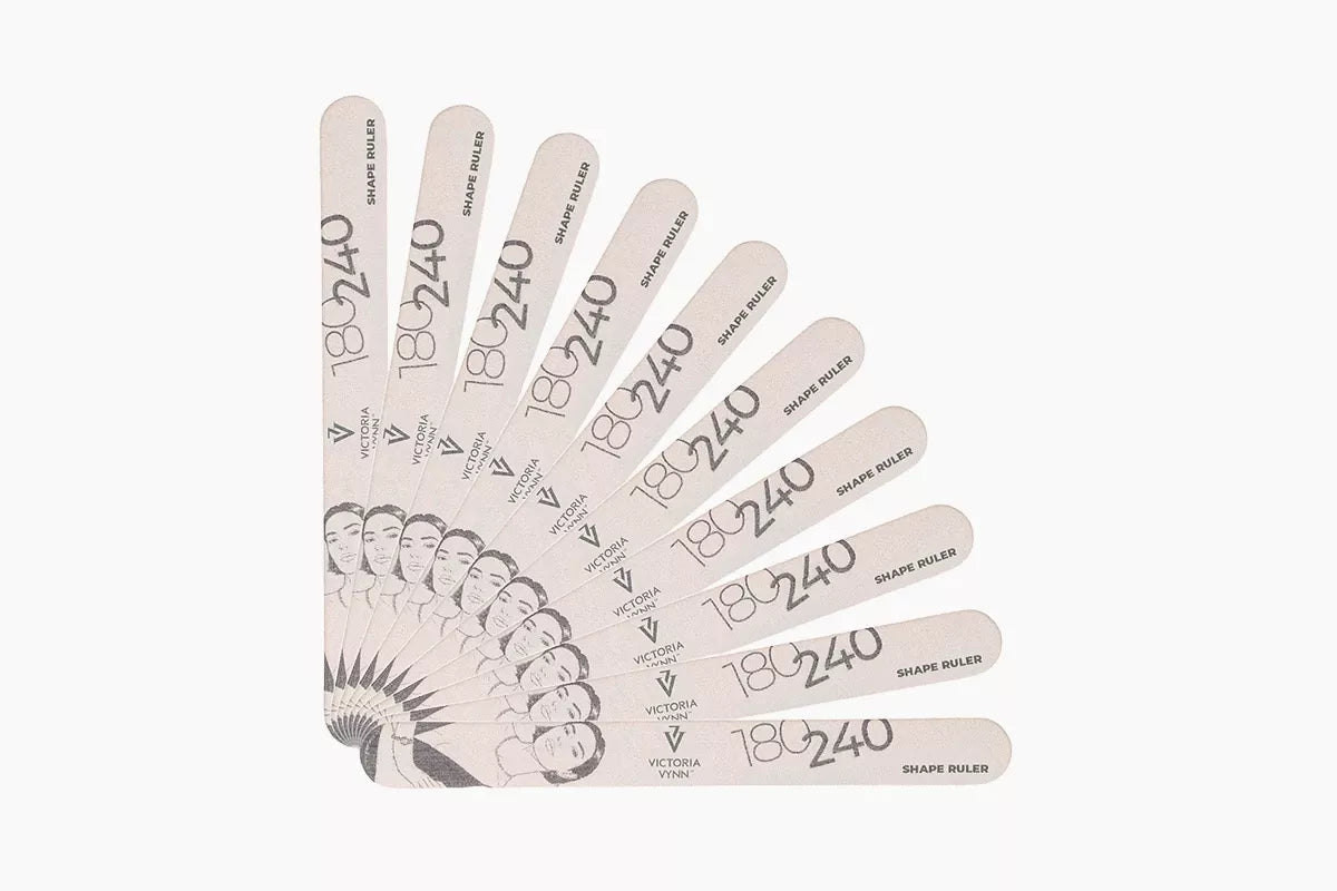 Victoria Vynn Shape Ruler 180/240 pilnik prosty slim wachlarz 10 szt