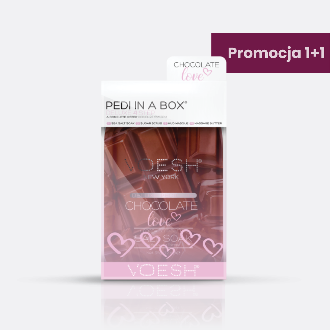 VOESH Chocolate Love Pedi In A Box Deluxe Zestaw Do Pedicure 4 Kroki