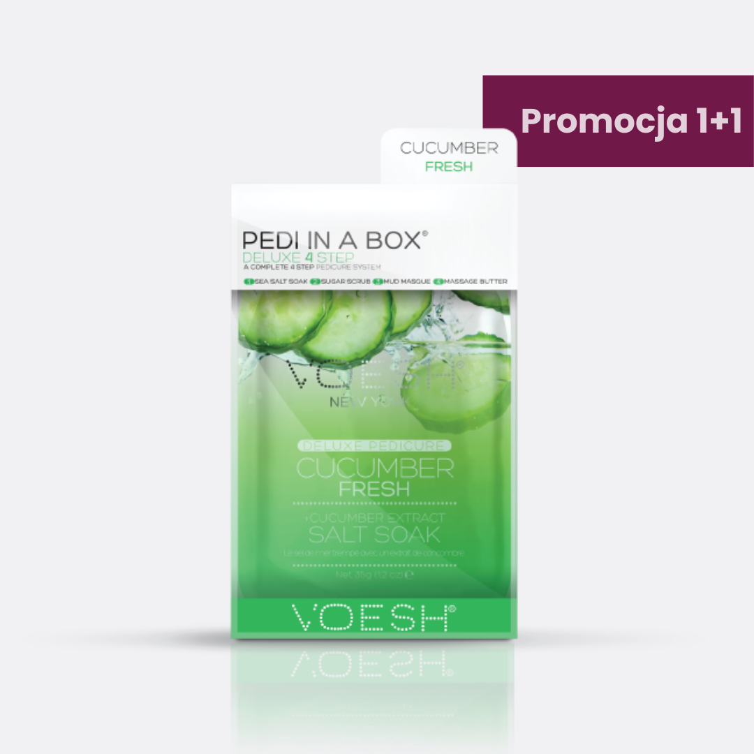 VOESH Cucumber Fresh Pedi In A Box Deluxe Zestaw Do Pedicure 4 Kroki