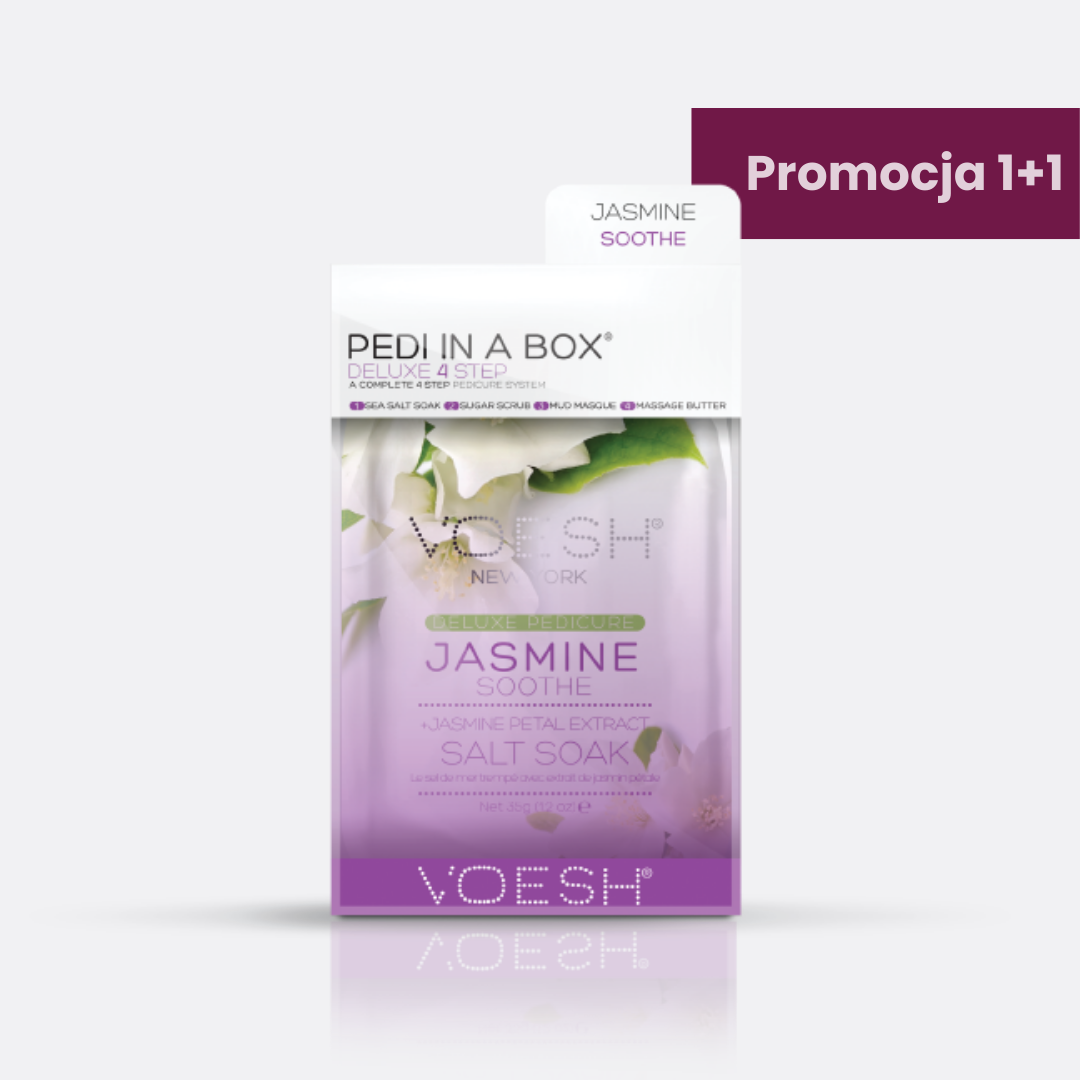 VOESH Jasmine Soothe Pedi In A Box Deluxe Zestaw Do Pedicure 4 Kroki