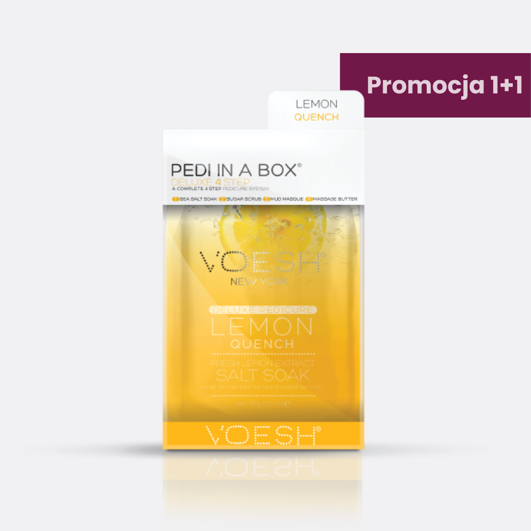 VOESH Lemon Quench Pedi In A Box Deluxe Zestaw Do Pedicure 4 Kroki