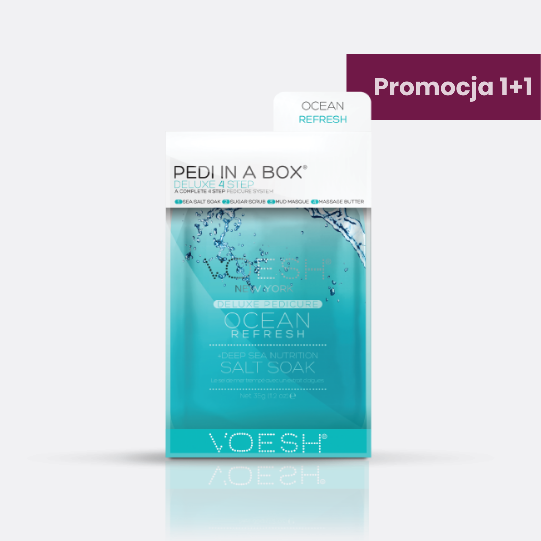 VOESH Ocean Refresh Pedi In A Box Deluxe Zestaw Do Pedicure 4 Kroki