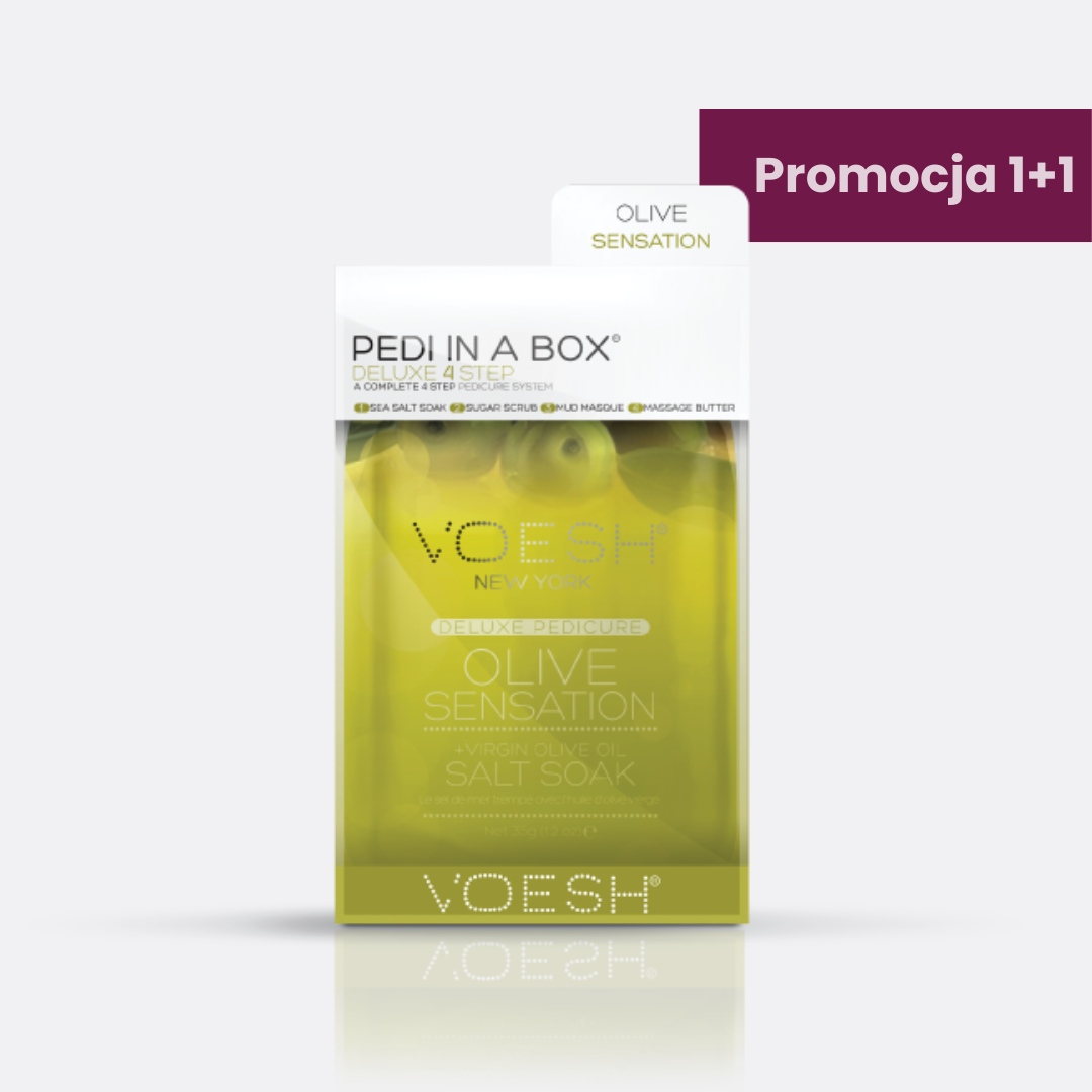 VOESH Olive Sensation Pedi In A Box Deluxe Zestaw Do Pedicure 4 Kroki