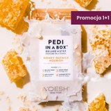 VOESH Honey Oatmilk Nourish Pedi In A Box Deluxe Zestaw Do Pedicure 4 Kroki