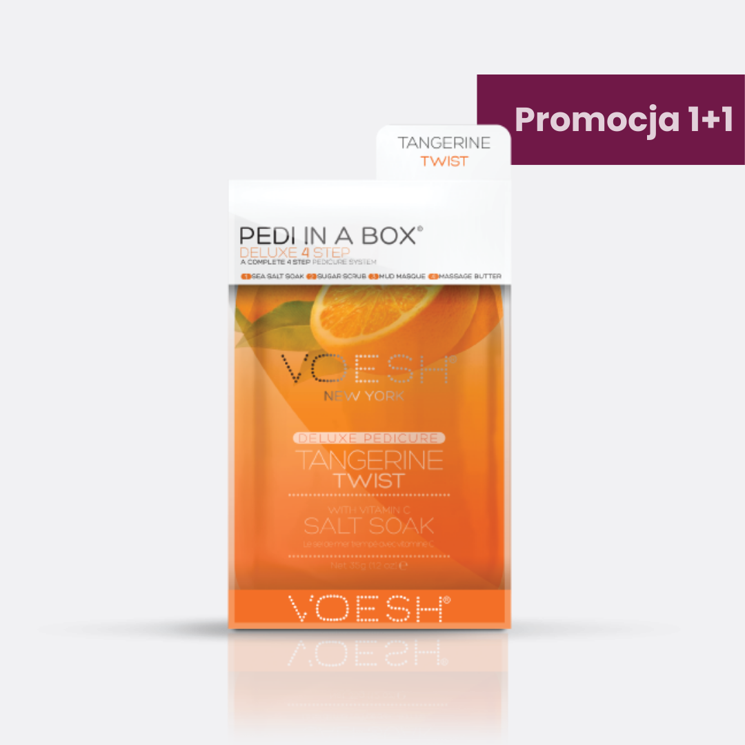 VOESH Tangerine Twist Pedi In A Box Deluxe Zestaw Do Pedicure 4 Kroki