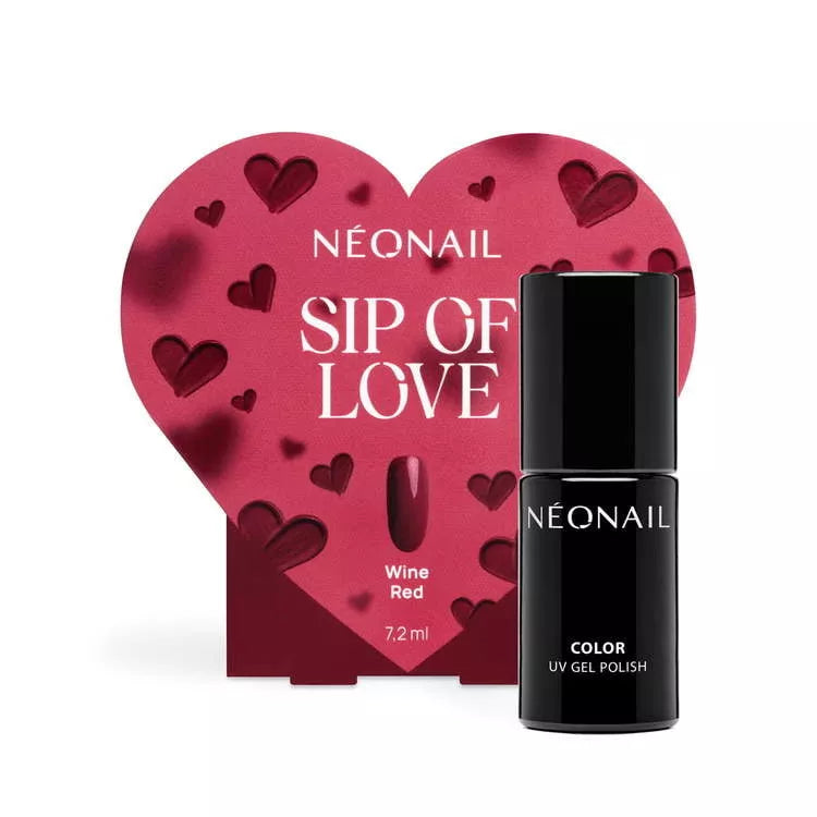 NeoNail Zestaw Sip Of Love Lakier Hybrydowy Wine Red 7,2 ml