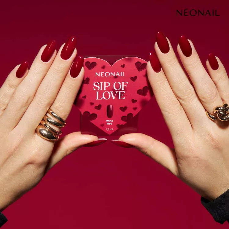 NeoNail Zestaw Sip Of Love Lakier Hybrydowy Wine Red 7,2 ml