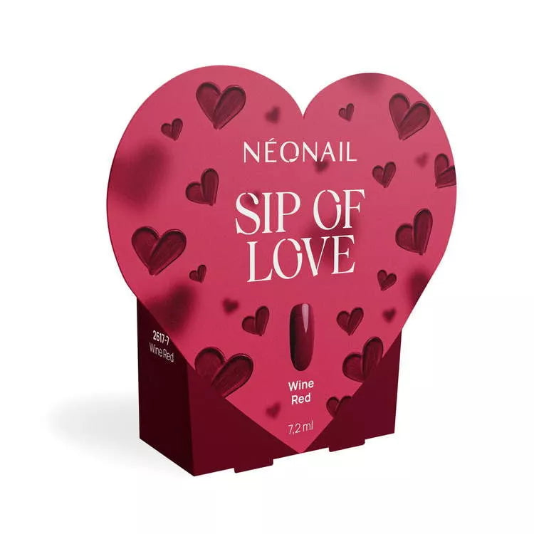 NeoNail Zestaw Sip Of Love Lakier Hybrydowy Wine Red 7,2 ml