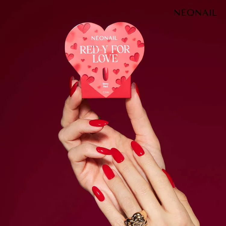 NeoNail Zestaw Red-y For Love Lakier Hybrydowy Sexy Red 7,2 ml