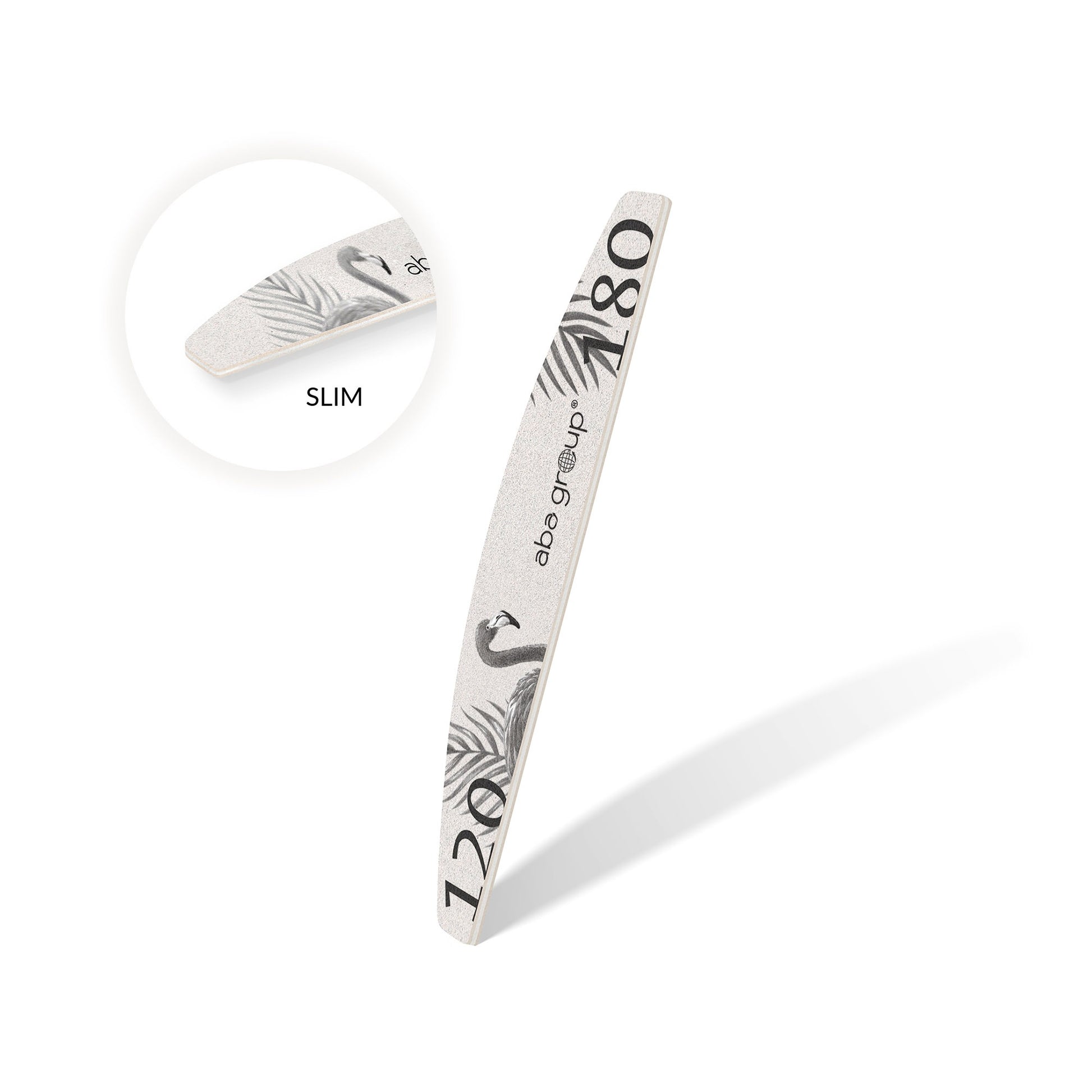 Aba Group Pilnik Do Paznokci Półksiężyc Łódka 120/180 Slim - Flaming