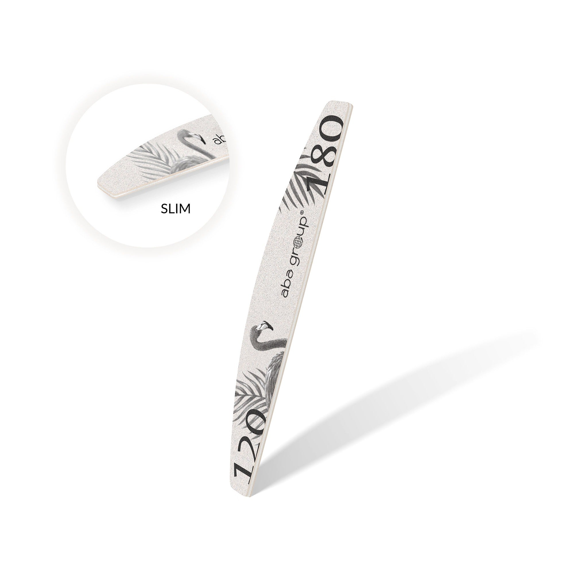 Aba Group Pilnik Do Paznokci Półksiężyc Łódka 120/180 Slim - Flaming