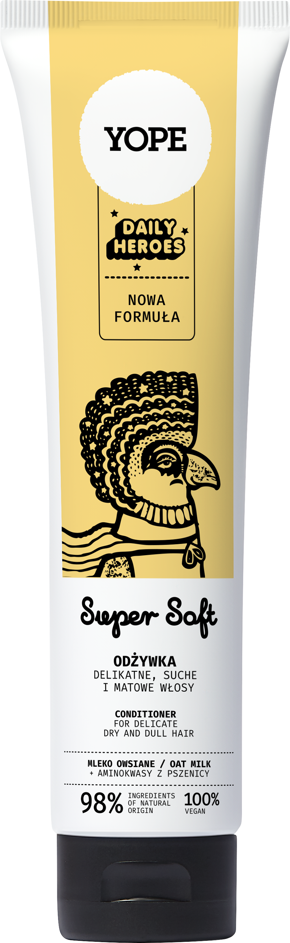 Yope Naturalna Odżywka Do Włosów Mleko Owsiane 98% 170ml