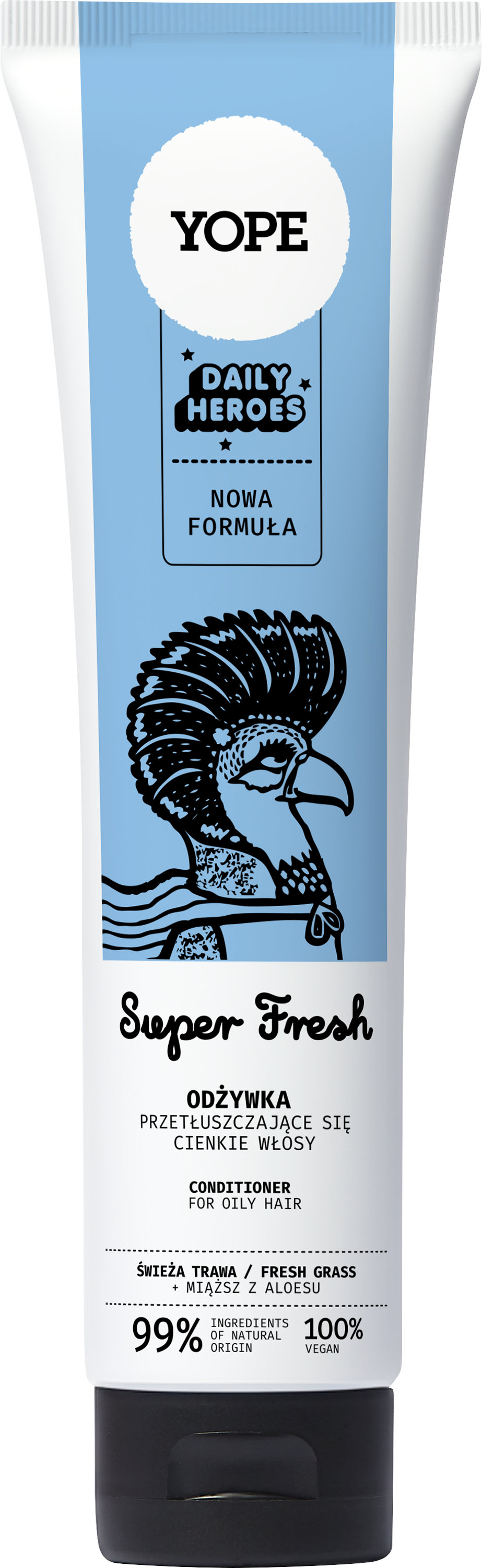 Yope Naturalna Odżywka Do Włosów Świeża Trawa 98% 170ml