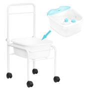 ZESTAW BRODZIK DO PEDICURE NA KÓŁKACH BIAŁY + MASAŻER DO STÓP MASAŻER Z PODTRZYMANIEM TEMP. AM-506A