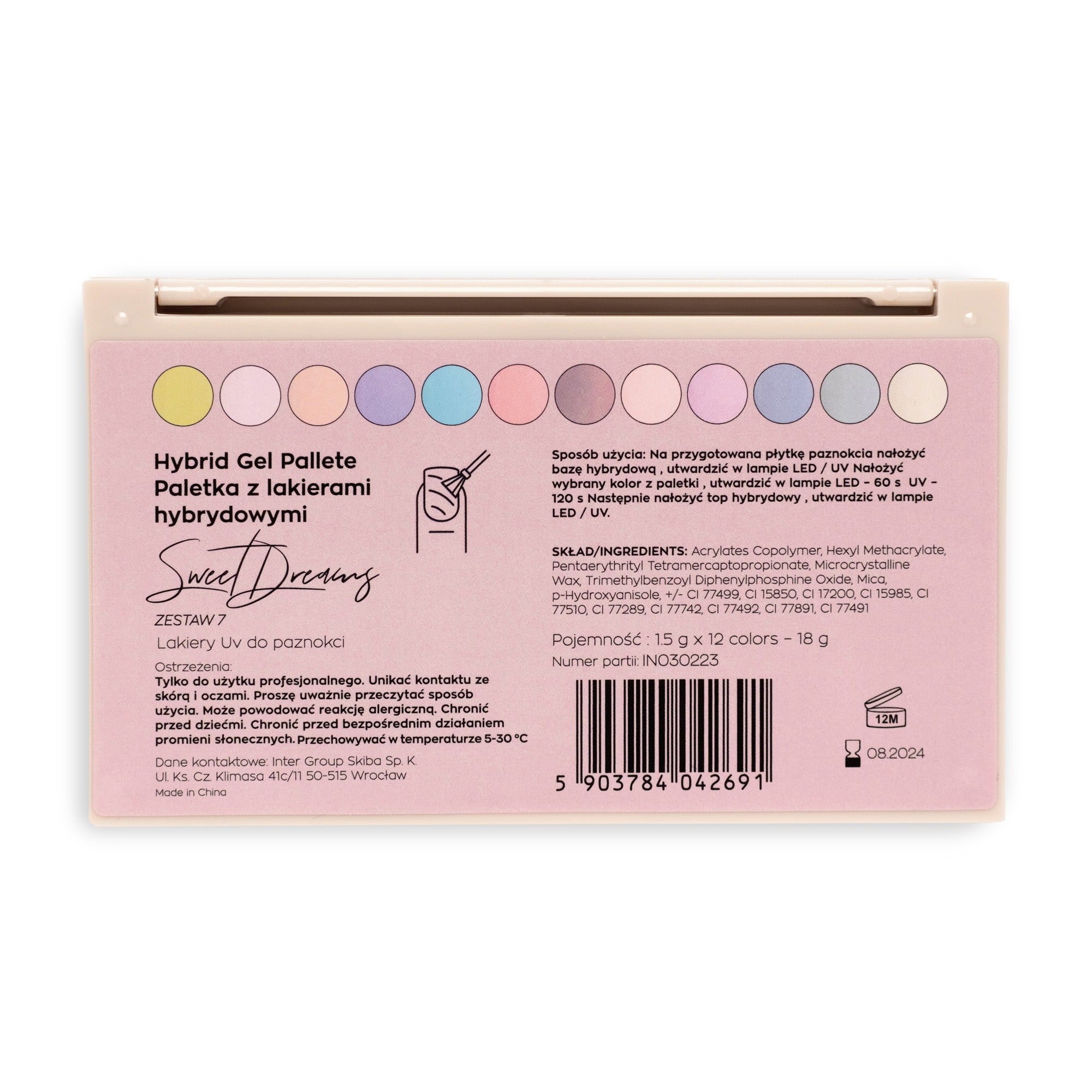 Mani King Paleta Z 12 Lakierami Hybrydowymi Sweet Dreams - Zestaw 7