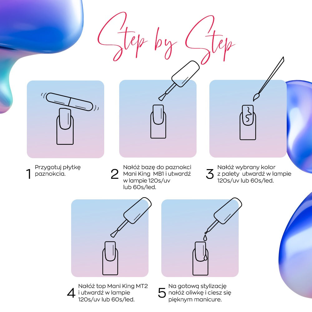 Mani King Paleta Z 12 Lakierami Hybrydowymi Sweet Dreams - Zestaw 7