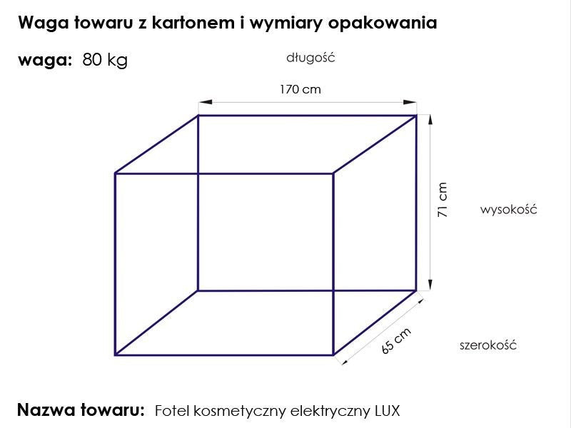 FOTEL Kosmetyczny Elektr. Lux Biały / Buk 3M