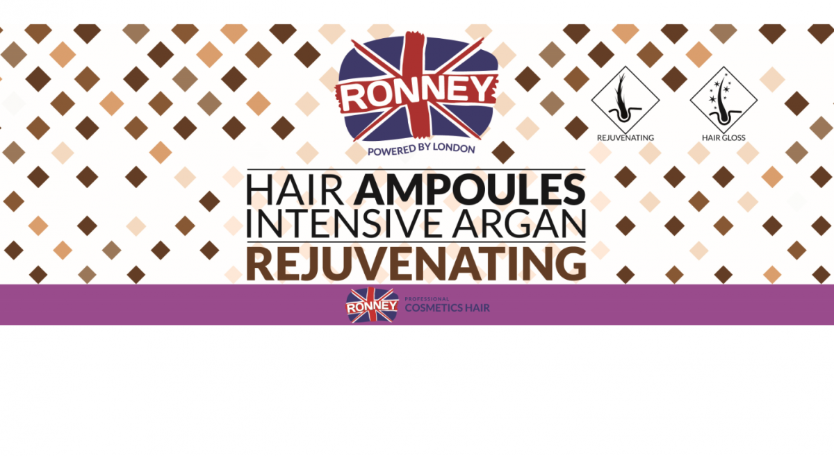 Ronney Zestaw Hair Ampoules Intensive Argan - Ampułki z Olejkiem Arganowym 12 Szt