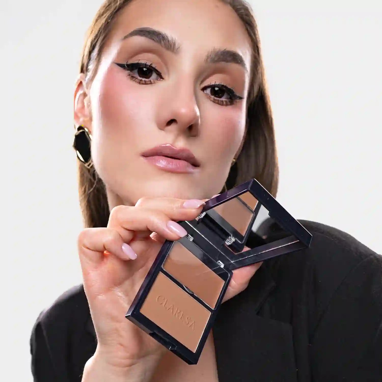 Claresa Duo Palette Creamy & Pressed - Bronzer 01 More Sculpted Kremowo-Pudrowa Paleta Do Konturowania - Bronzer 8,5g