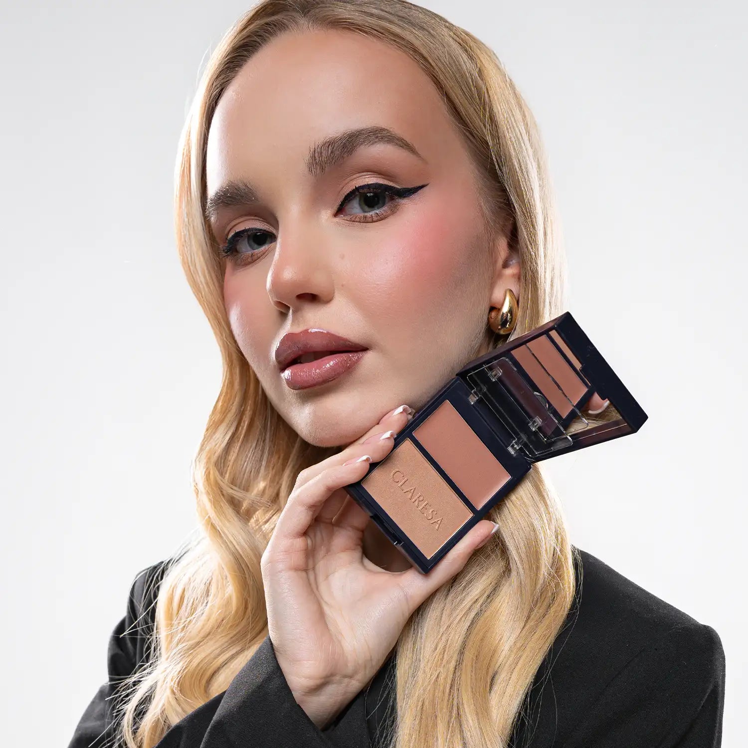 Claresa Duo Palette Creamy & Pressed - Bronzer 02 Sun Tropez Kremowo-Pudrowa Paleta Do Konturowania - Bronzer 8,5g